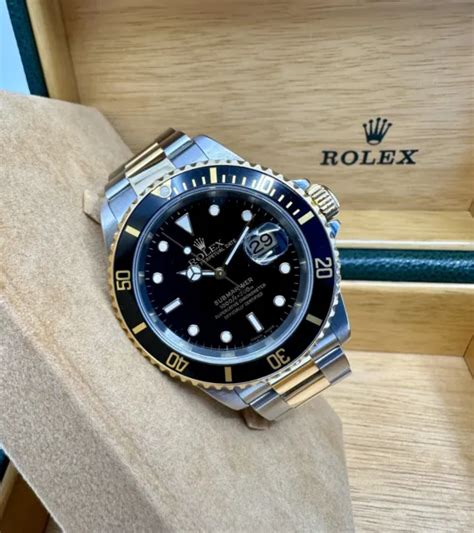 rolex bracciale uomo bicolore|rolex submariner stampata.